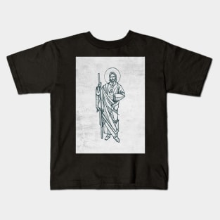 Hand drawn illustration of St Jude Thaddeus Kids T-Shirt